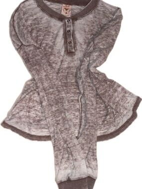 Distressed Light Weight Waffle Knit Top